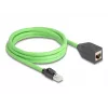 Delock tinklo kabelis RJ45 Cat.6A kištukas-lizdas 2m žalias