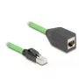 Delock tinklo kabelis RJ45 Cat.6A kištukas-lizdas 2m žalias