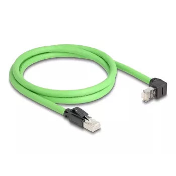 Tinklo kabelis DeLOCK 80892 RJ-45 Cat6a 1 m juoda žalia