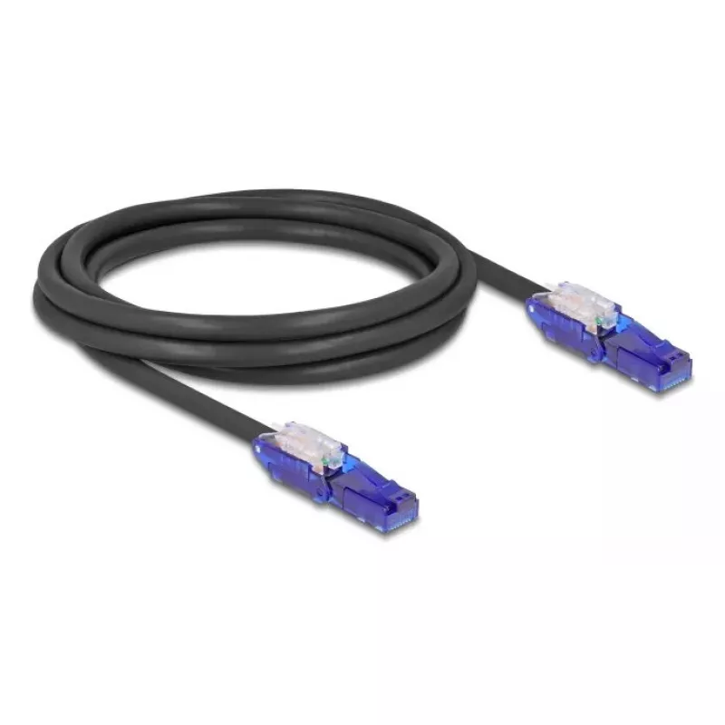 Tinklo kabelis DeLOCK 80927 RJ-45 Cat6 2 m Juoda Violetinė