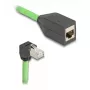 Tinklo kabelis DeLOCK 80887 RJ-45 Cat6a 2 m juoda žalia