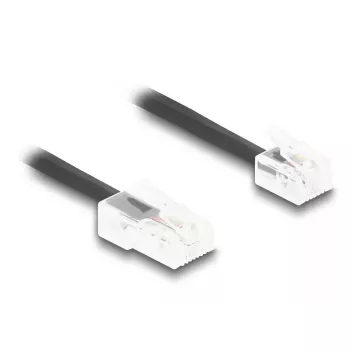 “DeLOCK” telefono kabelis 10 m, juodas, RJ-11 / RJ-45