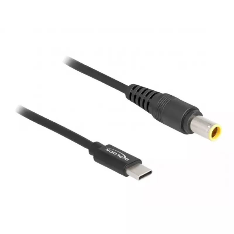 DeLOCK nešiojamojo kompiuterio įkrovimo laidas USB Type-C kištukas į IBM 7,9 x 5,5 mm kištuką 1,5 m 20 V 3 A