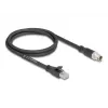 Tinklo kabelis DeLOCK 80577 M12 į RJ-45 Cat5e 1 m juodas