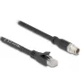 Tinklo kabelis DeLOCK 80577 M12 į RJ-45 Cat5e 1 m juodas