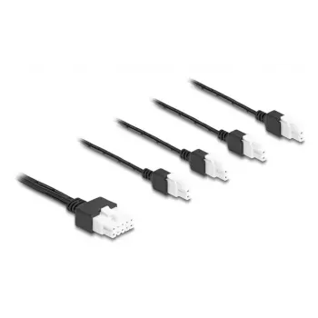 Maitinimo laidas DeLOCK 90173 Juodas 1 m 4 x DC