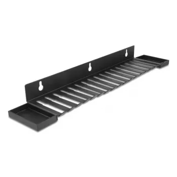Kabelių laikiklis DeLOCK 67180 sieninis juodas 72mm x 401mm x 12mm