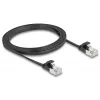 DeLOCK 81164 tinklo kabelis RJ-45 Cat6a 1,5 m juodas