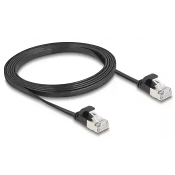 DeLOCK 81164 tinklo kabelis RJ-45 Cat6a 1,5 m juodas