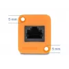 Tinklo kabelis DELOCK 90803 Cat5e U/UTP RJ-45 į RJ-45 juoda / oranžinė 0,3 m