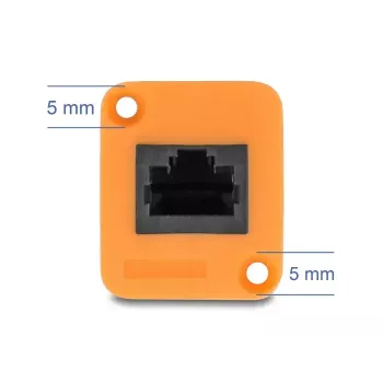 Tinklo kabelis DELOCK 90803 Cat5e U/UTP RJ-45 į RJ-45 juoda / oranžinė 0,3 m