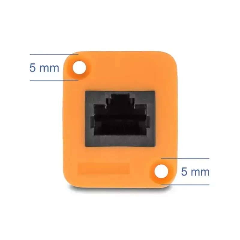 Tinklo kabelis DELOCK 90803 Cat5e U/UTP RJ-45 į RJ-45 juoda / oranžinė 0,3 m