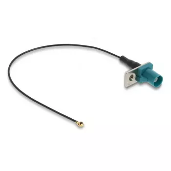 Koaksialinis laidas DELOCK 90734, FAKRA Z į I-PEX MHF1, 0,2 m, 1,13 mm, juoda/mėlyna