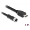 Kabelis DELOCK M12 A koduotas 17 kontaktų lizdas į HDMI kištukas 5 m juodas