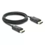 DELOCK koaksialus DisplayPort laidas 8K 60 Hz, DisplayPort–DisplayPort, 1 m, juodas, pintas apvalkalas