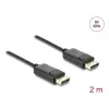 DELOCK Coaxial DisplayPort kabelis 8K 60 Hz, DisplayPort į DisplayPort, 2 m, juodas, pintas