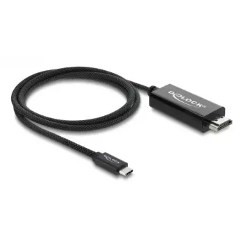 DELOCK bendraašis USB-C į HDMI laidas (DP Alt Mode) 4K 60 Hz, USB-C į HDMI, 1 m, juodas