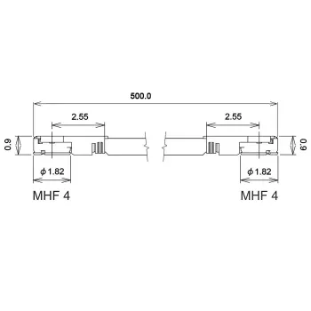 Koaksialinis kabelis DeLOCK 89646 0,5 m MHF IV HSC MXHP32
