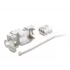 Keystone modulis DELOCK 90938 — RJ-45 Cat.6A ekranuotas plokščias keystone, baltas