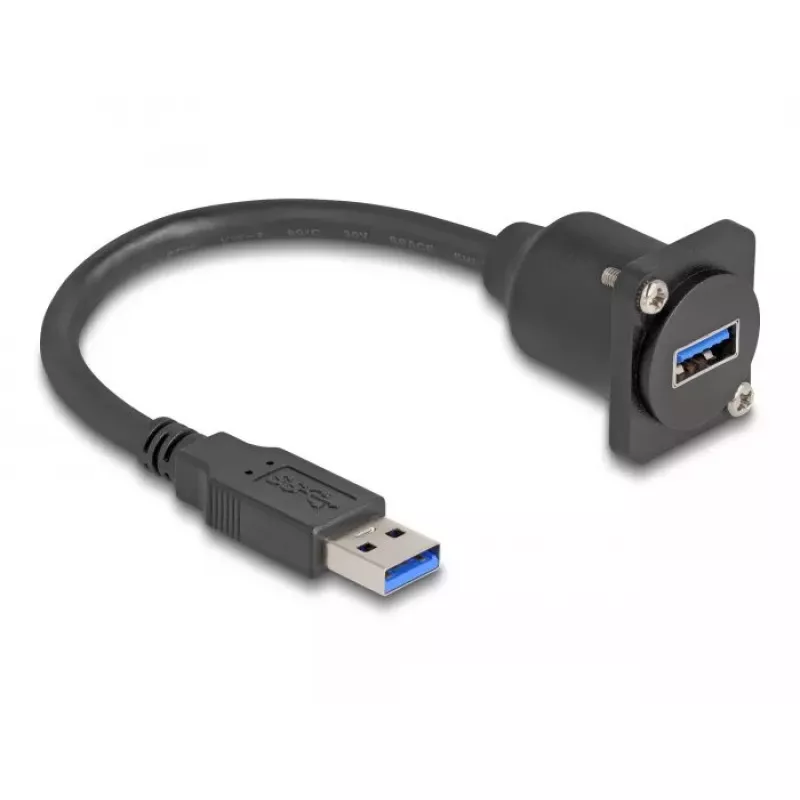 DeLOCK D tipo USB laidas, Type-A kištukas į Type-A patelę, 20 cm, 5 Gbps