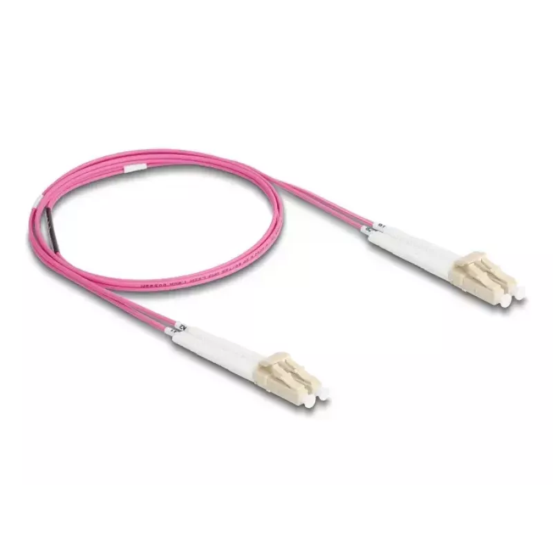 Optical Fiber kabelis DeLOCK LC Duplex to LC Duplex OM4 1m