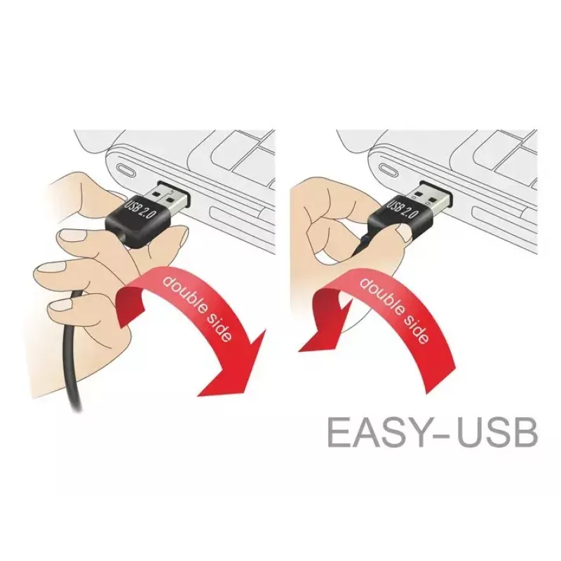 USB laidas DeLOCK 83856 USB 2.0 2m USB A Micro-USB B Juoda