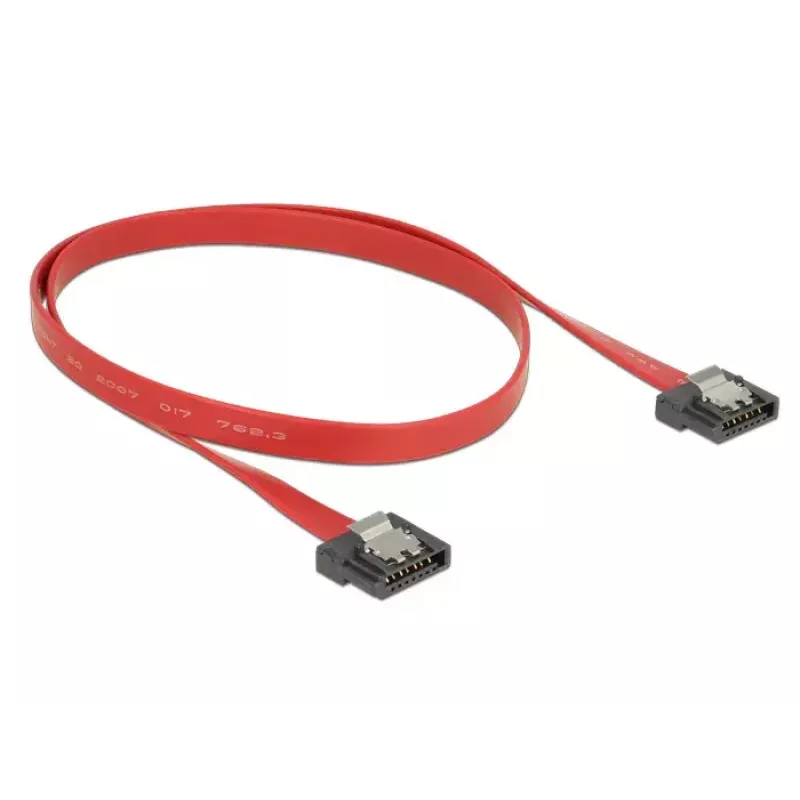 SATA laidas DeLOCK 0,5 m SATA III 7 kontaktų raudonas