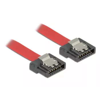 SATA laidas DeLOCK 0,5 m SATA III 7 kontaktų raudonas