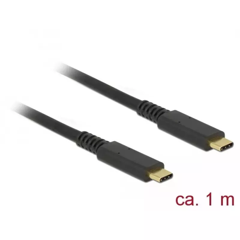 USB laidas DeLOCK 85207 USB 3.2 Gen 2 1m USB C juodas