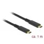 USB laidas DeLOCK 85207 USB 3.2 Gen 2 1m USB C juodas