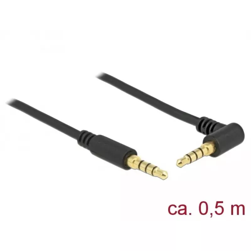 Audio kabelis DeLOCK 85607 0,5m 3,5mm juodas