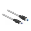 USB laidas DeLOCK 86779 Type-A į Type-B 2 m metalinis apvalkalas