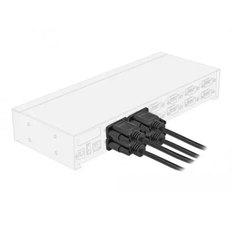 Serijinis kabelis DeLOCK 86574 Juodas 2m RS-232 Sub-D9