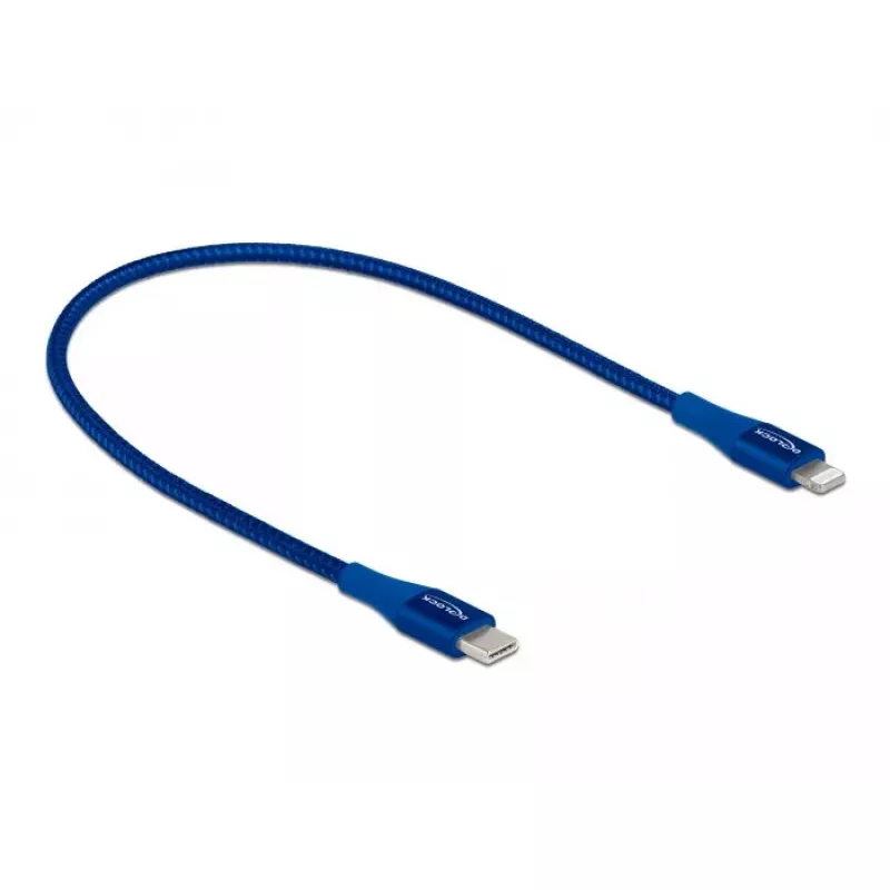 Duomenų ir įkrovimo laidas DeLOCK USB Type-C į Lightning 0,5 m MFi