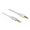 Audio kabelis DeLOCK 66073 0,5 m 3,5 mm sidabrinis baltas