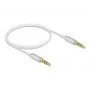 Audio kabelis DeLOCK 66073 0,5 m 3,5 mm sidabrinis baltas
