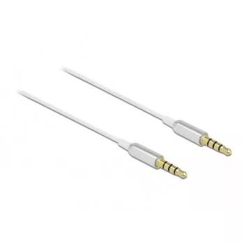Audio kabelis DeLOCK 66073 0,5 m 3,5 mm sidabrinis baltas
