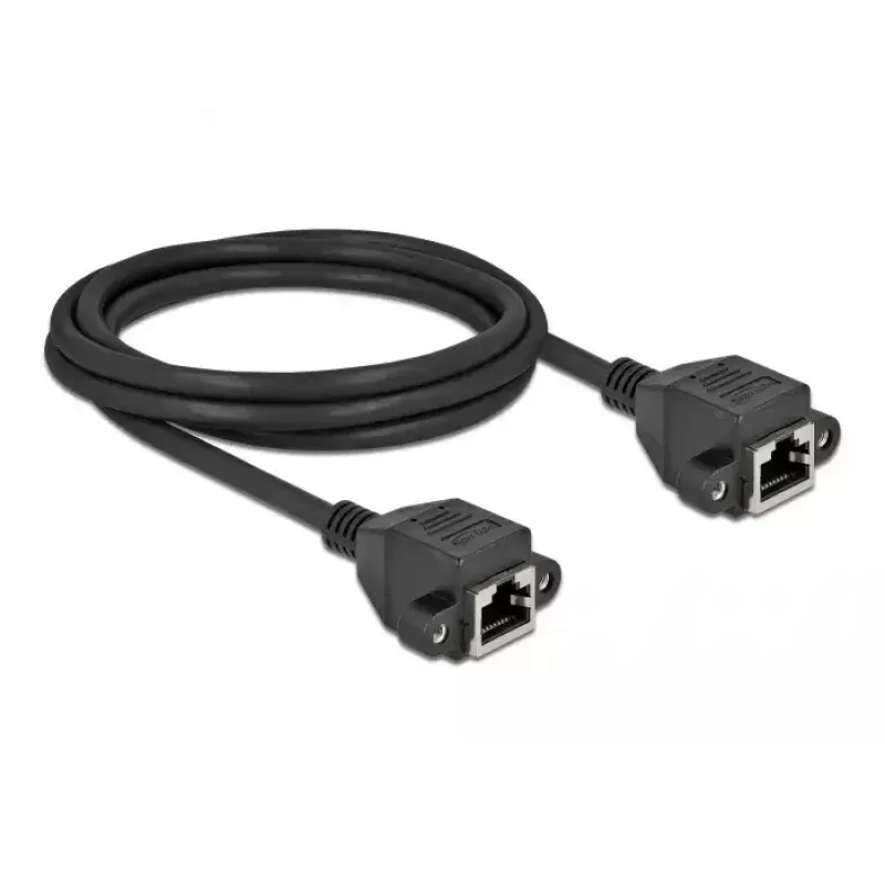Tinklo prailginimo kabelis DeLOCK Cat.6A 2m juodas