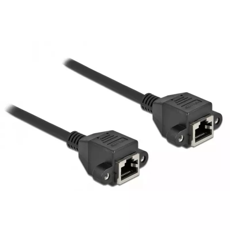 Tinklo prailginimo kabelis DeLOCK Cat.6A 2m juodas
