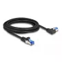 Tinklo kabelis DeLOCK RJ45 Cat.6A S/FTP 3 m juodas