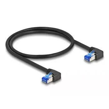 Tinklo kabelis DeLOCK RJ45 Cat.6A S/FTP 0,5 m juodas
