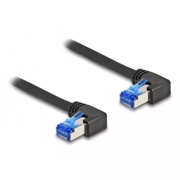 Tinklo kabelis DeLOCK RJ45 Cat.6A S/FTP 0,5 m juodas