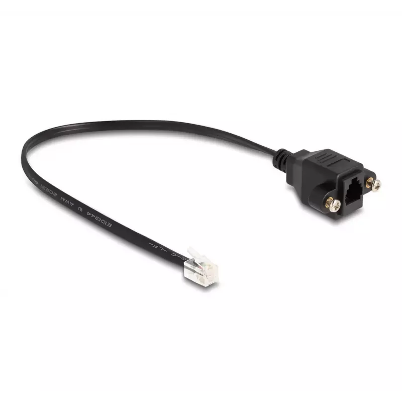 DeLOCK kabelis RJ10 kištukas į RJ10 lizdą 30 cm juodas