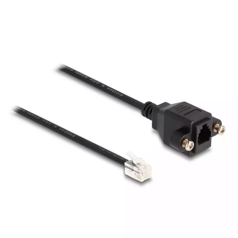 DeLOCK kabelis RJ10 kištukas į RJ10 lizdą 30 cm juodas