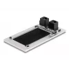 DeLOCK kabelių įvadas su šepečiu ir 2 x RJ45 Keystone moduliu Cat.6 aliuminis