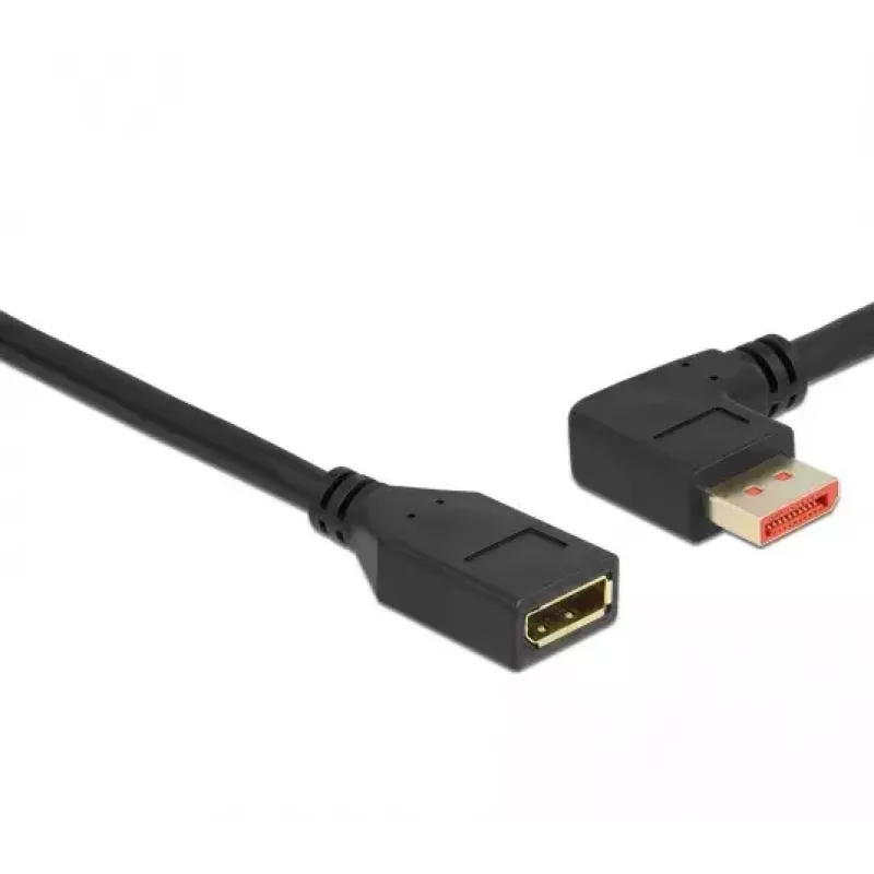 DisplayPort ilginamasis kabelis DeLOCK 87076 3m 8K 60Hz kištukas 90° į kairę kampinis į lizdą