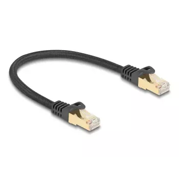 DeLOCK tinklo kabelis RJ45 80315 kištukas–kištukas Cat.6A 0,25 m juodas