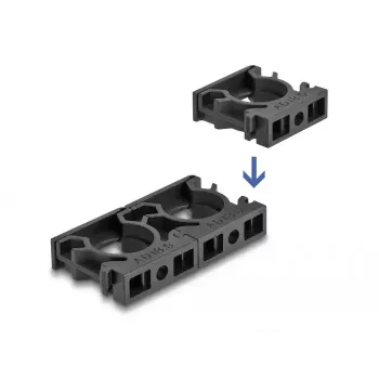 Kabelių movos laikiklis DeLOCK 60482 Juoda 8 vnt. Plastikinis 30 mm