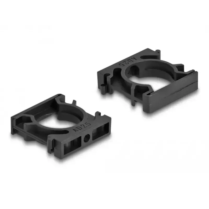 Kabelių laikiklis DeLOCK 60486 25 mm juodas 4 vnt.