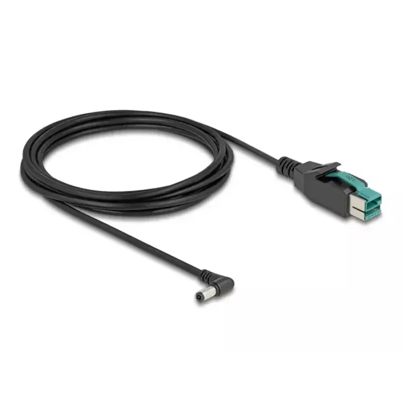 DeLOCK PoweredUSB laidas kištukas 12 V į DC 5,5 x 2,5 mm kištukas kampinis 3 m
